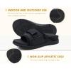 imageCOFACE Womens Orthotic Sandals Comfortable Plantar Fasciitis Arch Support Sandal Slippers Ladies Fashion Fabric Kint Slides Sandals with Lightweight Athletic Soft Cushion Footbed US Size 511Black