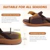 imageCOFACE Womens Orthotic Sandals Comfortable Plantar Fasciitis Arch Support Sandal Slippers Ladies Fashion Fabric Kint Slides Sandals with Lightweight Athletic Soft Cushion Footbed US Size 511Brown