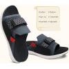 imageCOFACE Womens Orthotic Sandals Comfortable Plantar Fasciitis Arch Support Sandal Slippers Ladies Fashion Fabric Kint Slides Sandals with Lightweight Athletic Soft Cushion Footbed US Size 511Grey Black