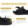 imageCOFACE Womens Orthotic Sandals Comfortable Plantar Fasciitis Arch Support Sandal Slippers Ladies Fashion Fabric Kint Slides Sandals with Lightweight Athletic Soft Cushion Footbed US Size 511Black