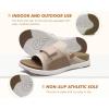 imageCOFACE Womens Orthotic Sandals Comfortable Plantar Fasciitis Arch Support Sandal Slippers Ladies Fashion Fabric Kint Slides Sandals with Lightweight Athletic Soft Cushion Footbed US Size 511Beige