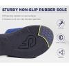 imageCOFACE Womens Orthotic Slides Comfort Plantar Fasciitis Arch Support Slip on Flat Sandals Ladies Soft Cushion Fashion Yoga Mat Slippers With Adjustable StrapsDeep Blue