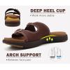 imageCOFACE Womens Orthotic Slides Comfort Plantar Fasciitis Arch Support Slip on Flat Sandals Ladies Soft Cushion Fashion Yoga Mat Slippers With Adjustable StrapsBrown