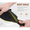 imageCOFACE Womens Orthotic Slides Comfort Plantar Fasciitis Arch Support Slip on Flat Sandals Ladies Soft Cushion Fashion Yoga Mat Slippers With Adjustable StrapsJet Black