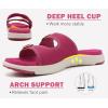 imageCOFACE Womens Orthotic Slides Comfort Plantar Fasciitis Arch Support Slip on Flat Sandals Ladies Soft Cushion Fashion Yoga Mat Slippers With Adjustable StrapsRoseWhite