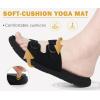 imageCOFACE Womens Orthotic Slides Comfort Plantar Fasciitis Arch Support Slip on Flat Sandals Ladies Soft Cushion Fashion Yoga Mat Slippers With Adjustable StrapsAllblack