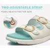 imageCOFACE Womens Orthotic Slides Comfort Plantar Fasciitis Arch Support Slip on Flat Sandals Ladies Soft Cushion Fashion Yoga Mat Slippers With Adjustable StrapsBlueWhite