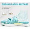 imageCOFACE Womens Orthotic Slides Comfort Plantar Fasciitis Arch Support Slip on Flat Sandals Ladies Soft Cushion Fashion Yoga Mat Slippers With Adjustable StrapsSky Blue