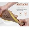imageCOFACE Womens Orthotic Slides Comfort Plantar Fasciitis Arch Support Slip on Flat Sandals Ladies Soft Cushion Fashion Yoga Mat Slippers With Adjustable StrapsKhaki Beige