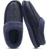 imageCOFACE Mens Cozy Memory Foam Clog Slippers With Arch Support Explosive Suede Warm House Shoes Indoor Outdoor Slip On Rubber Sole Size 715Blueorder One Size Up