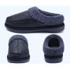 imageCOFACE Mens Cozy Memory Foam Clog Slippers With Arch Support Explosive Suede Warm House Shoes Indoor Outdoor Slip On Rubber Sole Size 715Blueorder One Size Up