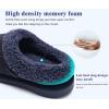 imageCOFACE Mens Cozy Memory Foam Clog Slippers With Arch Support Explosive Suede Warm House Shoes Indoor Outdoor Slip On Rubber Sole Size 715Blueorder One Size Up
