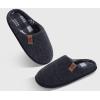 imageCOFACE Unisex Mens Womens Cozy Memory Foam Scuff Slippers Casual Slip On Warm House Shoes IndoorOutdoor Felt Sandal Slippers With Arch Support Rubber Sole Size 415Black