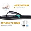 imageCOFACE Flip Flops For Women with Arch Support Comfortable Woman ThongSandals Yoga Mat Lightweight Orthopedic Womens FlipFlopBlackgrey