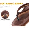 imageCOFACE Flip Flops For Women with Arch Support Comfortable Woman ThongSandals Yoga Mat Lightweight Orthopedic Womens FlipFlopBrown