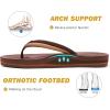 imageCOFACE Flip Flops For Women with Arch Support Comfortable Woman ThongSandals Yoga Mat Lightweight Orthopedic Womens FlipFlopBrown