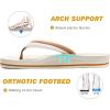 imageCOFACE Flip Flops For Women with Arch Support Comfortable Woman ThongSandals Yoga Mat Lightweight Orthopedic Womens FlipFlopIvory White