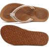 imageCOFACE Flip Flops For Women with Arch Support Comfortable Woman ThongSandals Yoga Mat Lightweight Orthopedic Womens FlipFlopKhaki