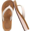 imageCOFACE Flip Flops for Women With Comfortable Arch Support Ladies Fashion Platform Thong Sandals Soft Yoga Mat Sole For BeachIndoor OutdoorBeige Khaki
