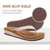 imageCOFACE Flip Flops for Women With Comfortable Arch Support Ladies Fashion Platform Thong Sandals Soft Yoga Mat Sole For BeachIndoor OutdoorBeige Khaki
