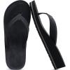 imageCOFACE Flip Flops for Women With Comfortable Arch Support Ladies Fashion Platform Thong Sandals Soft Yoga Mat Sole For BeachIndoor OutdoorBlack