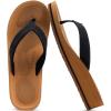 imageCOFACE Flip Flops for Women With Comfortable Arch Support Ladies Fashion Platform Thong Sandals Soft Yoga Mat Sole For BeachIndoor OutdoorBlack Khaki