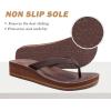 imageCOFACE Flip Flops for Women With Comfortable Arch Support Ladies Fashion Platform Thong Sandals Soft Yoga Mat Sole For BeachIndoor OutdoorDark Brown