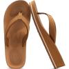 imageCOFACE Flip Flops for Women With Comfortable Arch Support Ladies Fashion Platform Thong Sandals Soft Yoga Mat Sole For BeachIndoor OutdoorKhaki