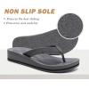 imageCOFACE Flip Flops for Women With Comfortable Arch Support Ladies Fashion Platform Thong Sandals Soft Yoga Mat Sole For BeachIndoor OutdoorLight Grey