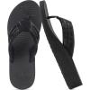 imageCOFACE Womens Flip Flops with Arch Support Ladies Fashion Lightweight Wedge Flip Flops Comfortable Yoga Mat Sole Summer Platform Thong SandalsBlack