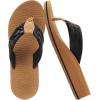 imageCOFACE Womens Flip Flops with Arch Support Ladies Fashion Lightweight Wedge Flip Flops Comfortable Yoga Mat Sole Summer Platform Thong SandalsBlack Tan