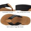 imageCOFACE Womens Flip Flops with Arch Support Ladies Fashion Lightweight Wedge Flip Flops Comfortable Yoga Mat Sole Summer Platform Thong SandalsBlack Tan