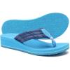 imageCOFACE Womens Flip Flops with Arch Support Ladies Fashion Lightweight Wedge Flip Flops Comfortable Yoga Mat Sole Summer Platform Thong SandalsBlue