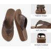 imageCOFACE Womens Flip Flops with Arch Support Ladies Fashion Lightweight Wedge Flip Flops Comfortable Yoga Mat Sole Summer Platform Thong SandalsBrown