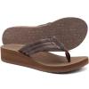 imageCOFACE Womens Flip Flops with Arch Support Ladies Fashion Lightweight Wedge Flip Flops Comfortable Yoga Mat Sole Summer Platform Thong SandalsBrown