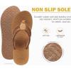 imageCOFACE Womens Flip Flops with Arch Support Ladies Fashion Lightweight Wedge Flip Flops Comfortable Yoga Mat Sole Summer Platform Thong SandalsKhaki