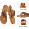 imageCOFACE Womens Flip Flops with Arch Support Ladies Fashion Lightweight Wedge Flip Flops Comfortable Yoga Mat Sole Summer Platform Thong SandalsKhaki