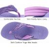 imageCOFACE Womens Flip Flops with Arch Support Ladies Fashion Lightweight Wedge Flip Flops Comfortable Yoga Mat Sole Summer Platform Thong SandalsPurple