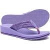 imageCOFACE Womens Flip Flops with Arch Support Ladies Fashion Lightweight Wedge Flip Flops Comfortable Yoga Mat Sole Summer Platform Thong SandalsPurple