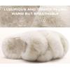 imageCOFACE Womens Fluff Slippers Open Toe Fuzzy Faux Fur Ladies House Fashion Platform Slide Shoes with Comfort Arch Support Indoor Outdoor SoleBeige