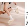 imageCOFACE Womens Fluff Slippers Open Toe Fuzzy Faux Fur Ladies House Fashion Platform Slide Shoes with Comfort Arch Support Indoor Outdoor SoleBeige