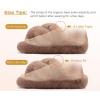 imageCOFACE Womens Fluff Slippers Open Toe Fuzzy Faux Fur Ladies House Fashion Platform Slide Shoes with Comfort Arch Support Indoor Outdoor SoleBrown