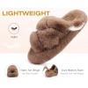 imageCOFACE Womens Fluff Slippers Open Toe Fuzzy Faux Fur Ladies House Fashion Platform Slide Shoes with Comfort Arch Support Indoor Outdoor SoleBrown