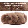 imageCOFACE Womens Fluff Slippers Open Toe Fuzzy Faux Fur Ladies House Fashion Platform Slide Shoes with Comfort Arch Support Indoor Outdoor SoleBrown