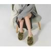 imageCOFACE Womens Fluff Slippers Open Toe Fuzzy Faux Fur Ladies House Fashion Platform Slide Shoes with Comfort Arch Support Indoor Outdoor SoleGreen