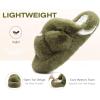 imageCOFACE Womens Fluff Slippers Open Toe Fuzzy Faux Fur Ladies House Fashion Platform Slide Shoes with Comfort Arch Support Indoor Outdoor SoleGreen