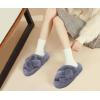 imageCOFACE Womens Fluff Slippers Open Toe Fuzzy Faux Fur Ladies House Fashion Platform Slide Shoes with Comfort Arch Support Indoor Outdoor SoleGrey