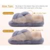 imageCOFACE Womens Fluff Slippers Open Toe Fuzzy Faux Fur Ladies House Fashion Platform Slide Shoes with Comfort Arch Support Indoor Outdoor SoleGrey