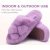 imageCOFACE Womens Fluff Slippers Open Toe Fuzzy Faux Fur Ladies House Fashion Platform Slide Shoes with Comfort Arch Support Indoor Outdoor SoleLight Purple