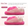 imageCOFACE Womens Fluff Slippers Open Toe Fuzzy Faux Fur Ladies House Fashion Platform Slide Shoes with Comfort Arch Support Indoor Outdoor SoleRose Red